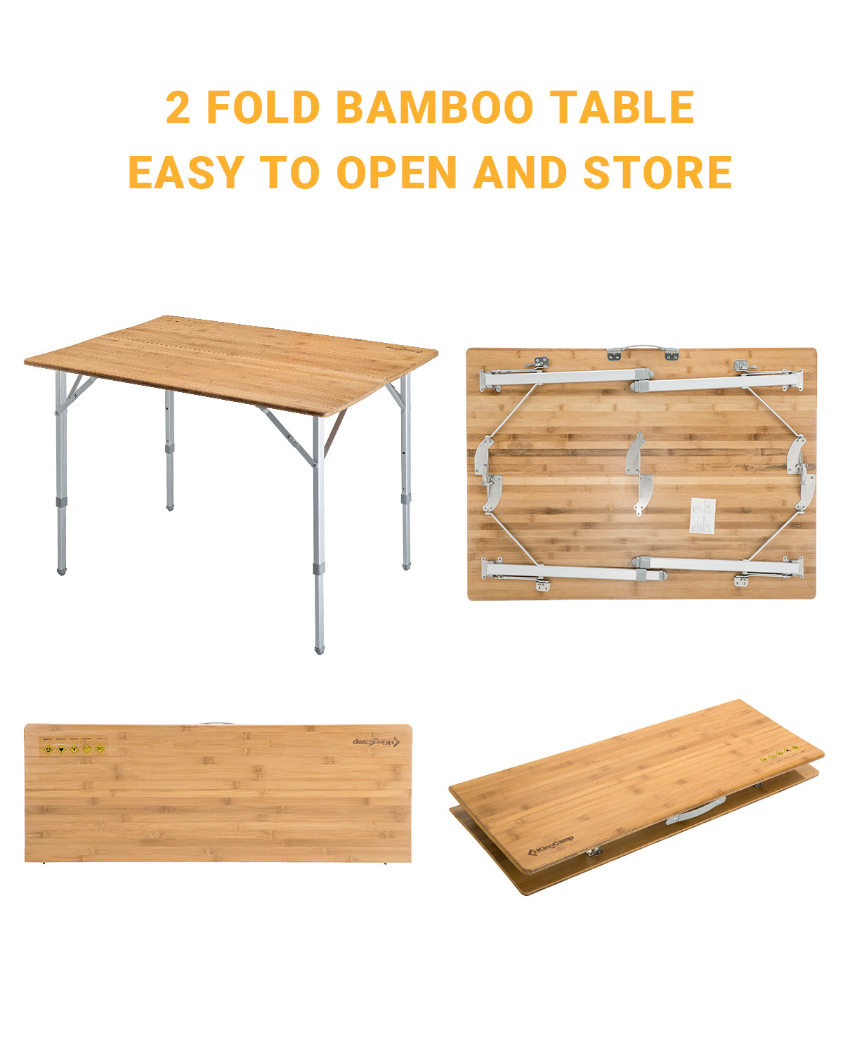 kingcamp-2-folded-4-people-bamboo-adjustable-camping-table-39x28 image 5