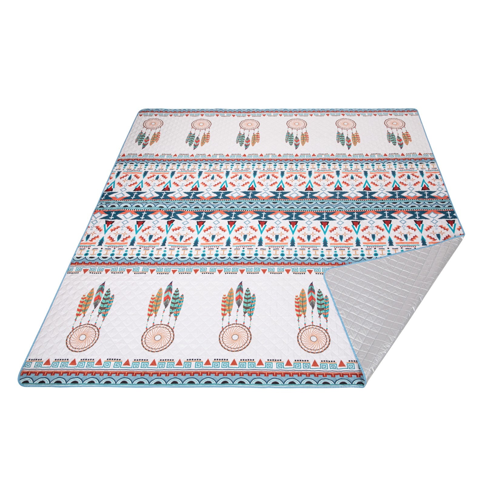 kingcamp-isiay-max-2-8-extra-large-waterproof-camping-tent-mat-bohemian-pattern image 3