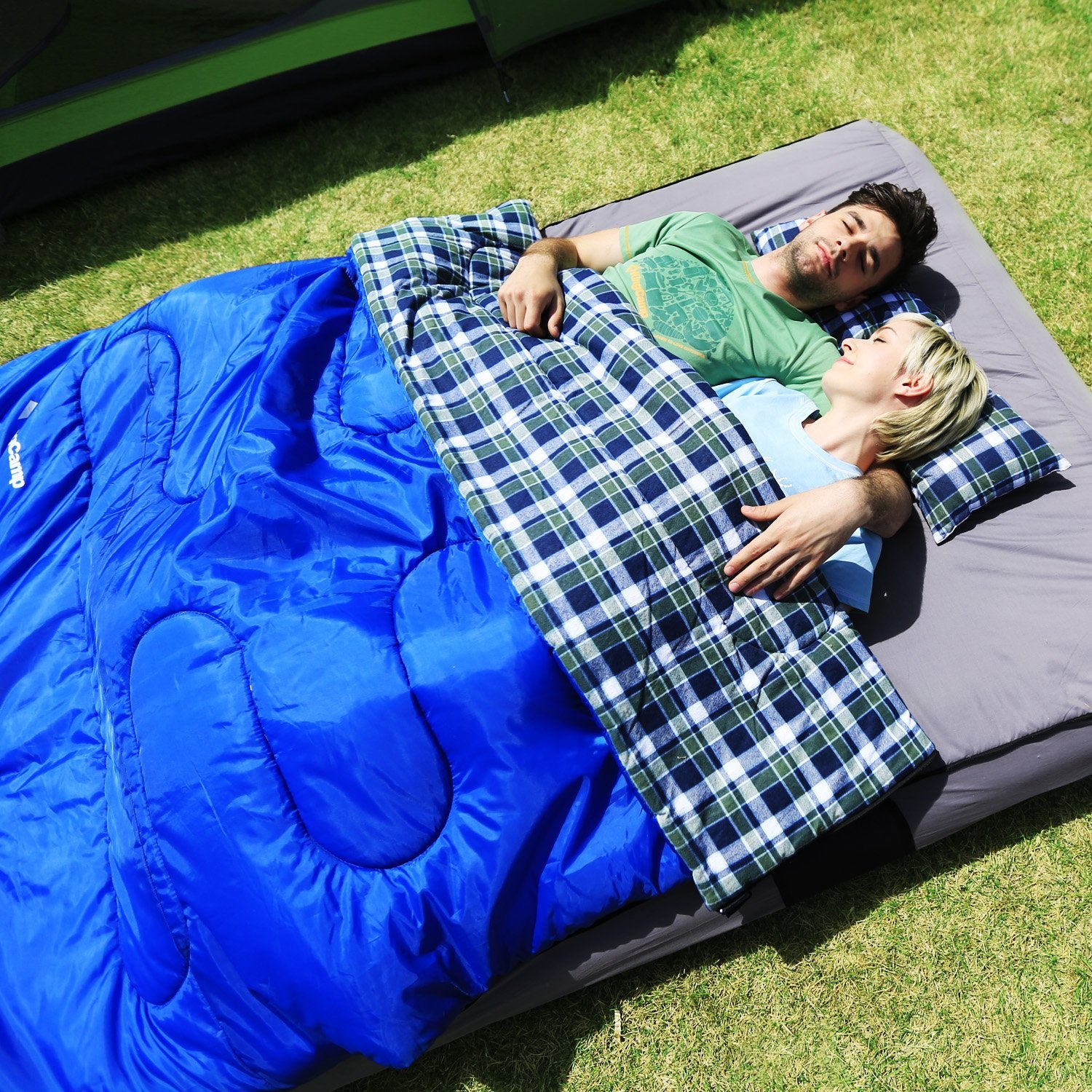 kingcamp-airbed-fitted-double-sleeping-bag-with-sheet-pillows-camping-sleep-syst image 5