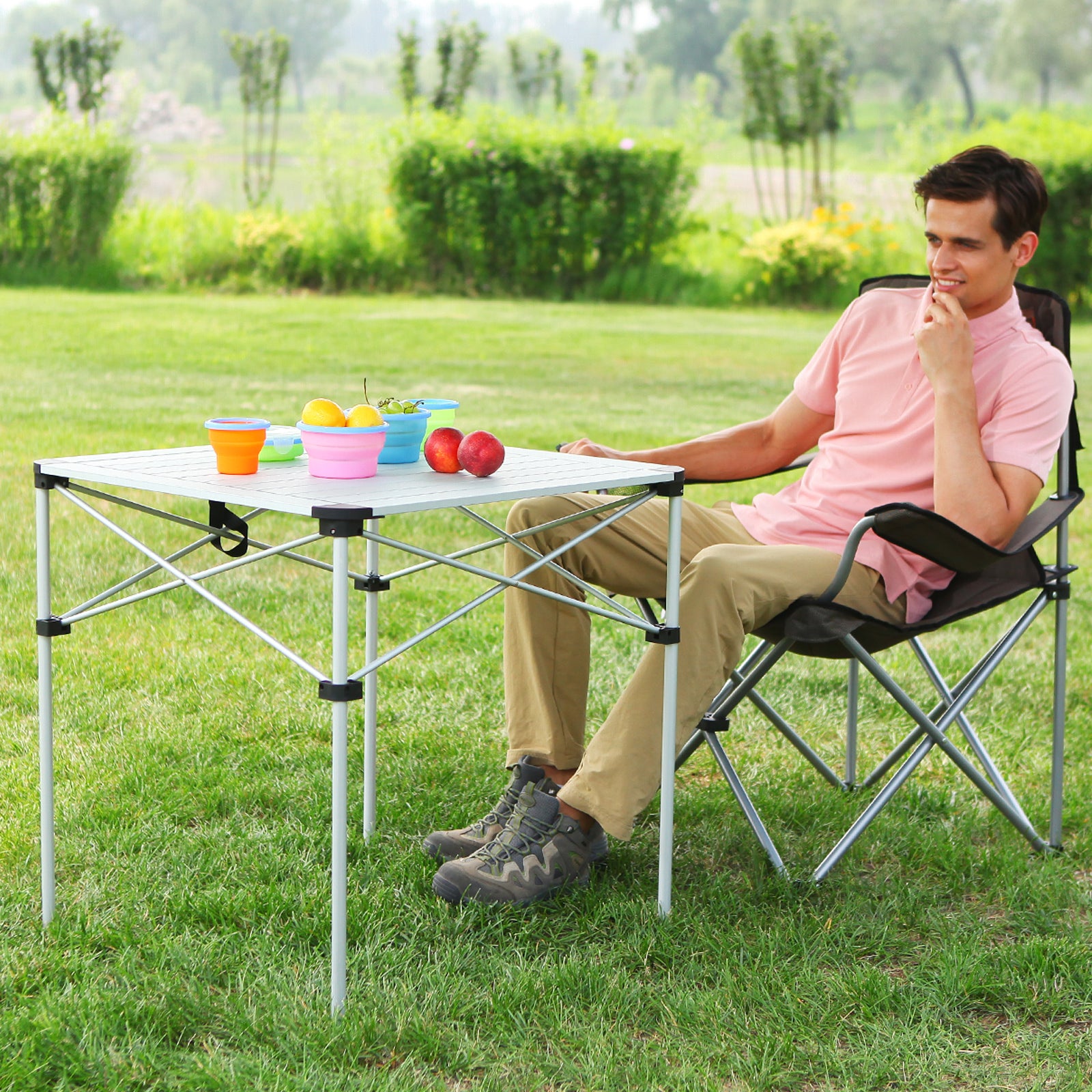 kingcamp-2-4-person-aluminum-roll-up-camping-table image 6