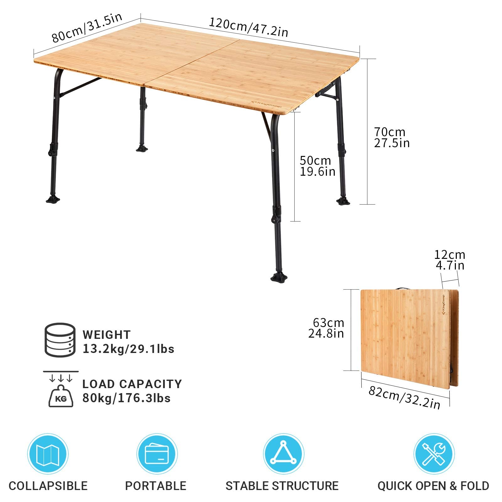kingcamp-bamboo-4-6-people-folding-table image 2