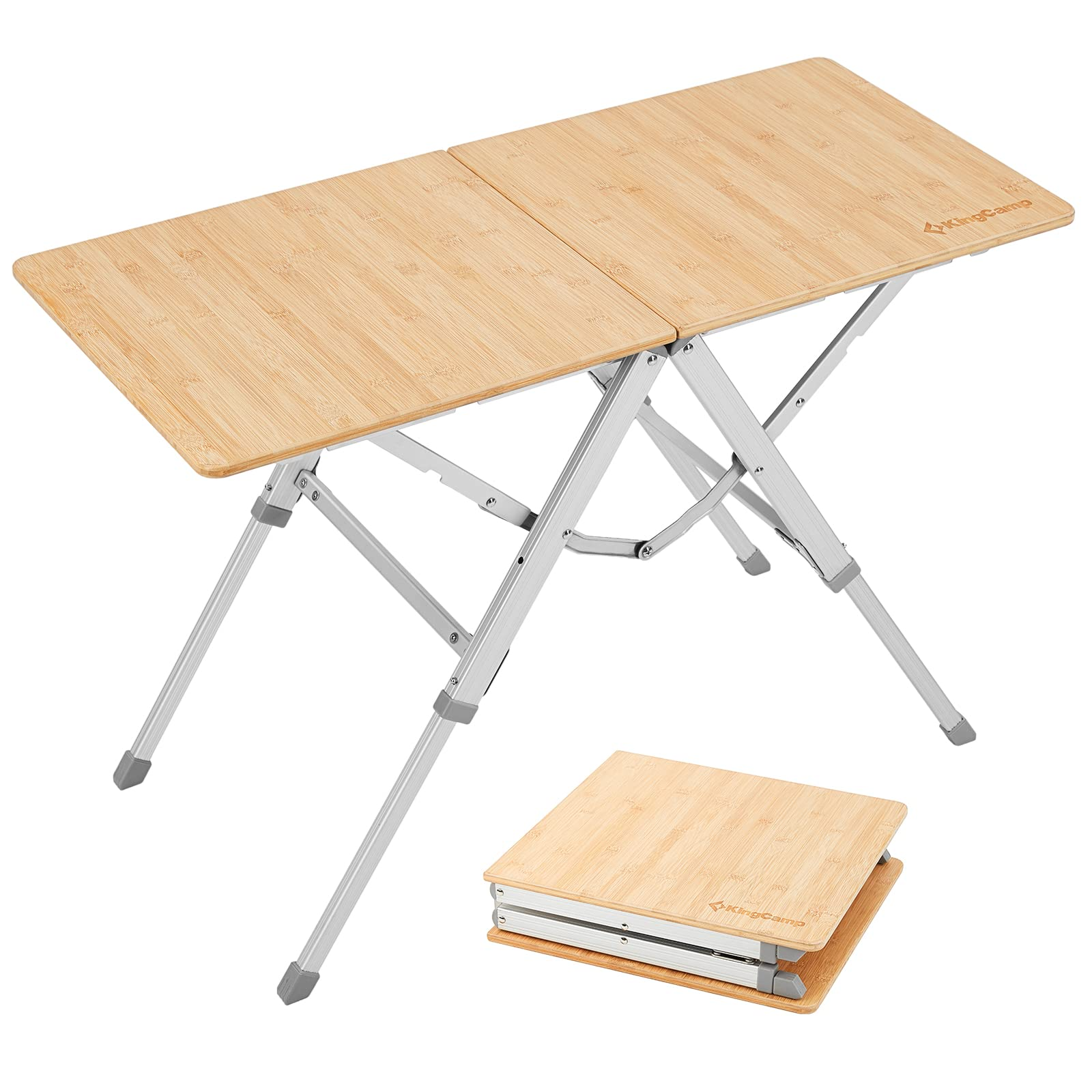 kingcamp-small-bamboo-folding-picnic-table image 1