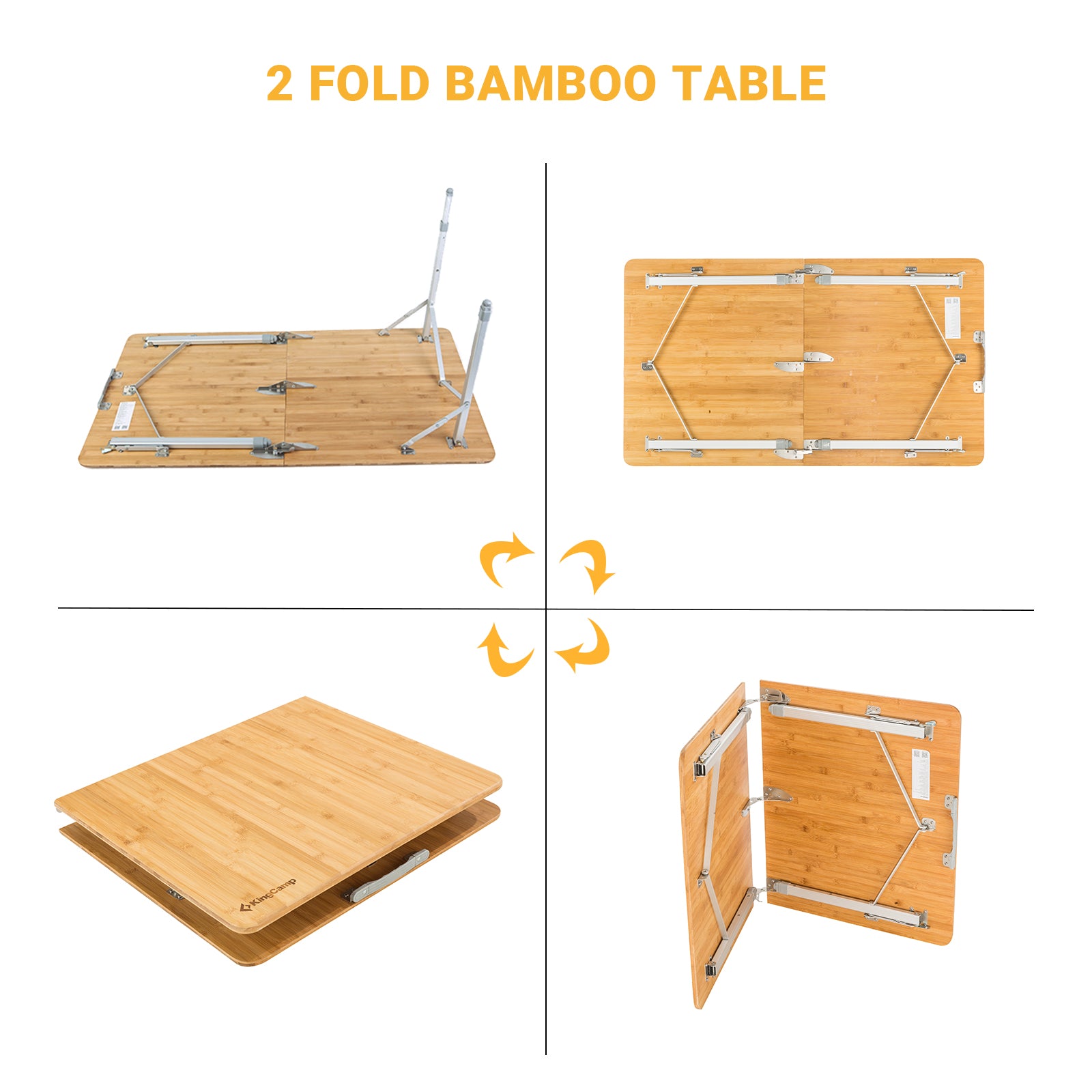 kingcamp-2-fold-6-person-bamboo-folding-table-47x27-adjustable-height-camping-pi image 6