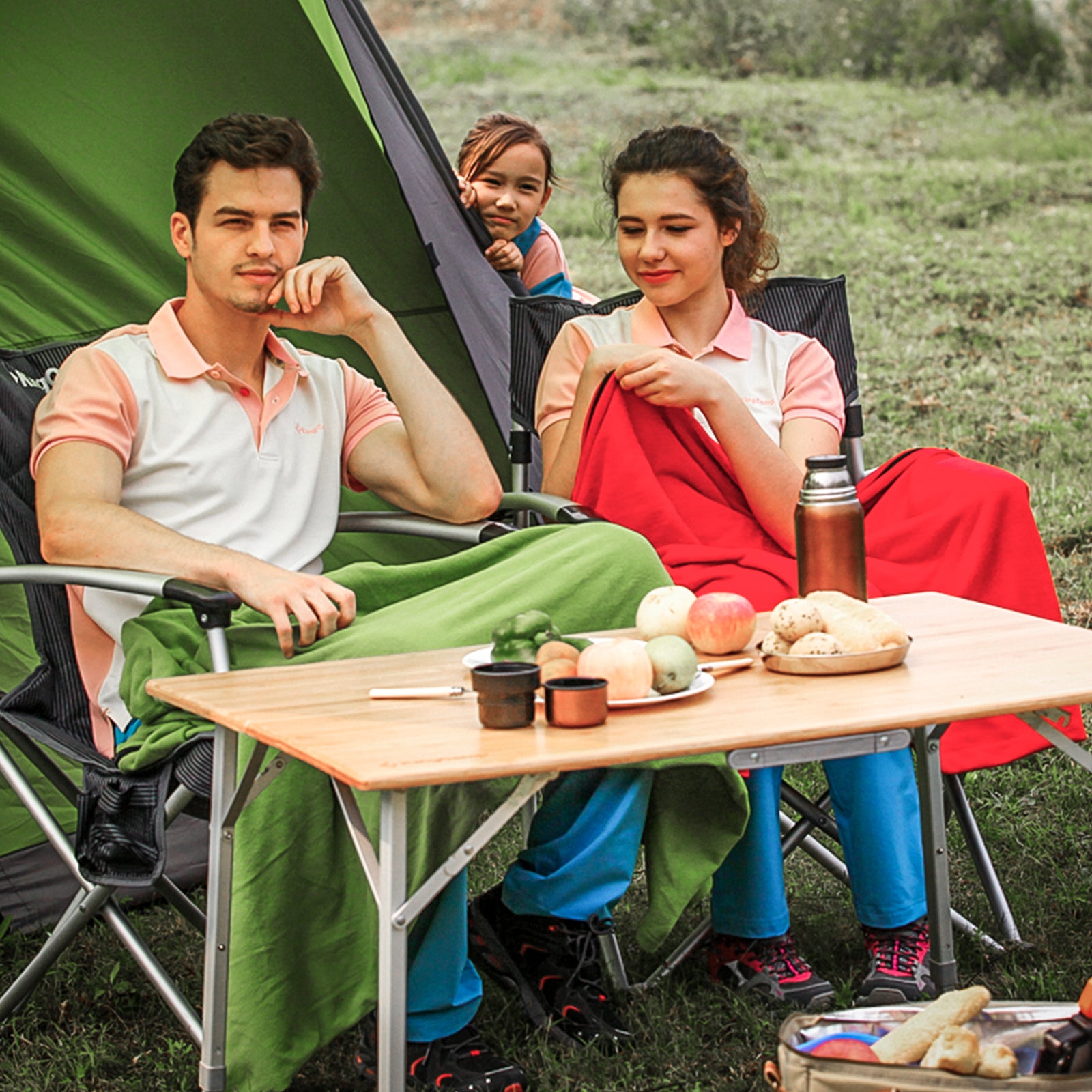 kingcamp-2-folded-4-people-bamboo-adjustable-camping-table-39x28 image 6