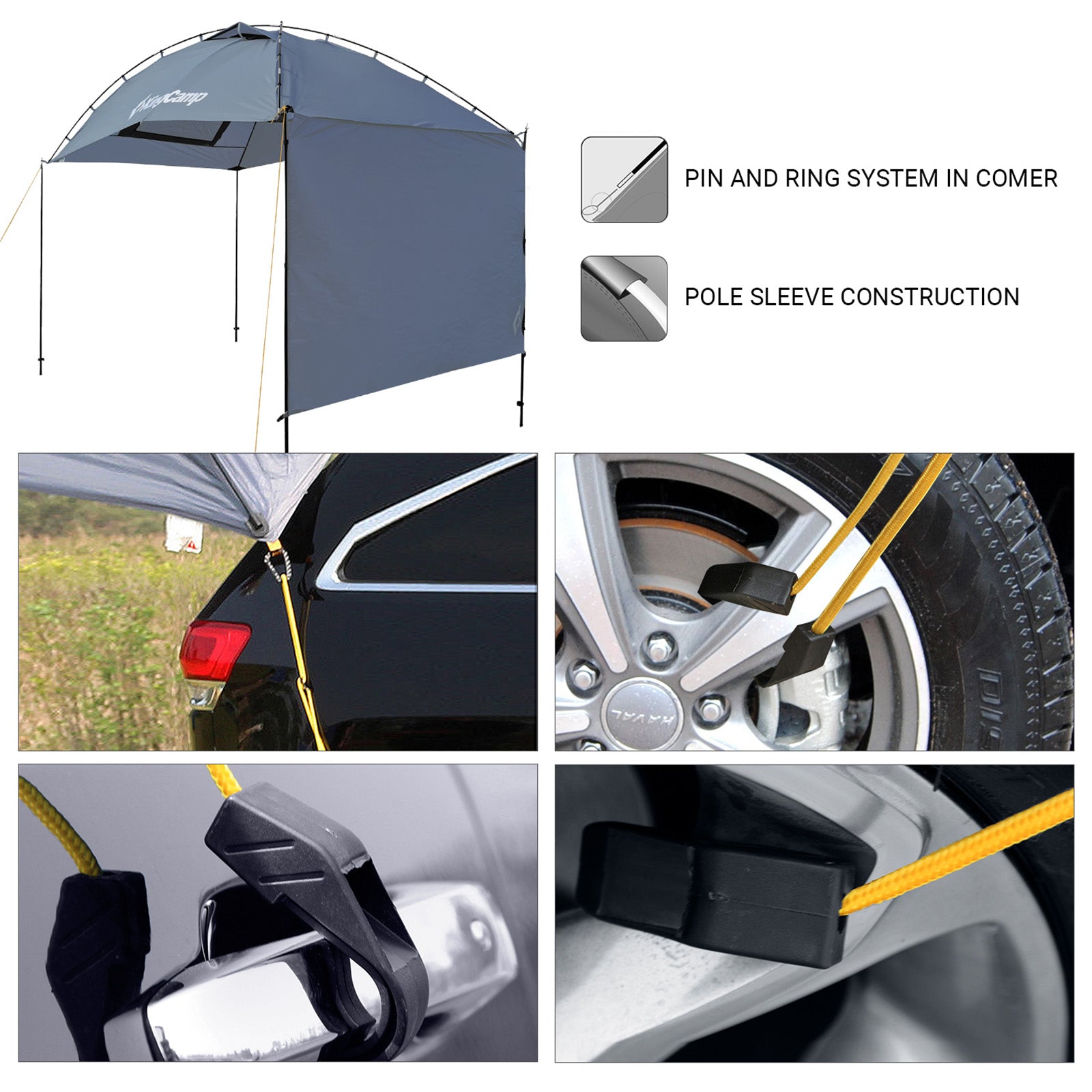kingcamp-beach-suv-awning-shelter-waterproof-2-3-person-easy-setup-with-poles image 8