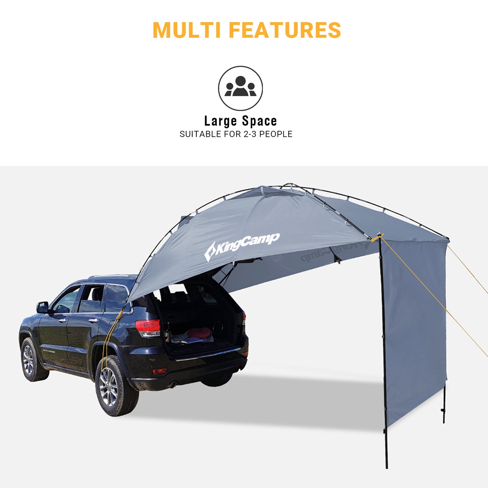 kingcamp-beach-suv-awning-shelter-waterproof-2-3-person-easy-setup-with-poles image 5