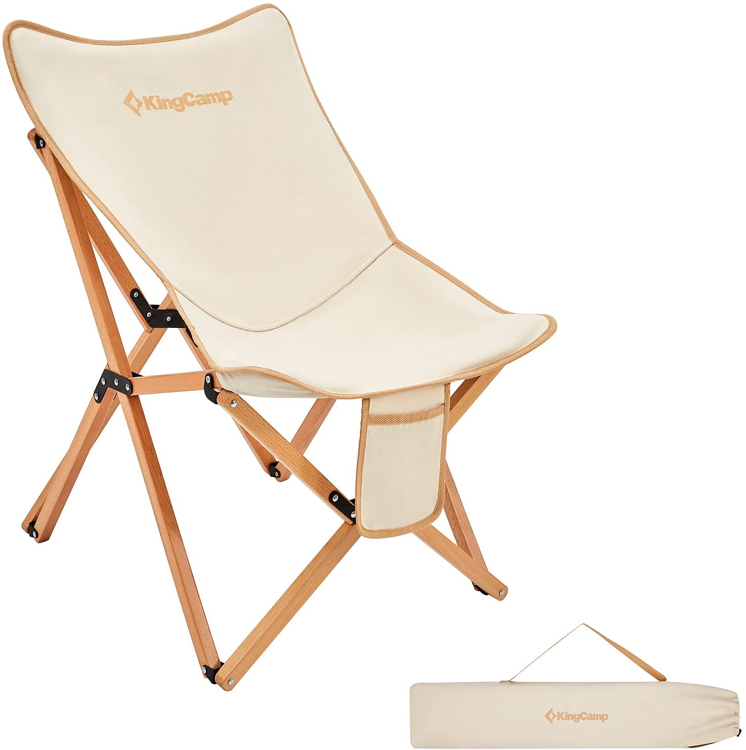 kingcamp-butterfly-chair-with-removable-canvas-cover image 1