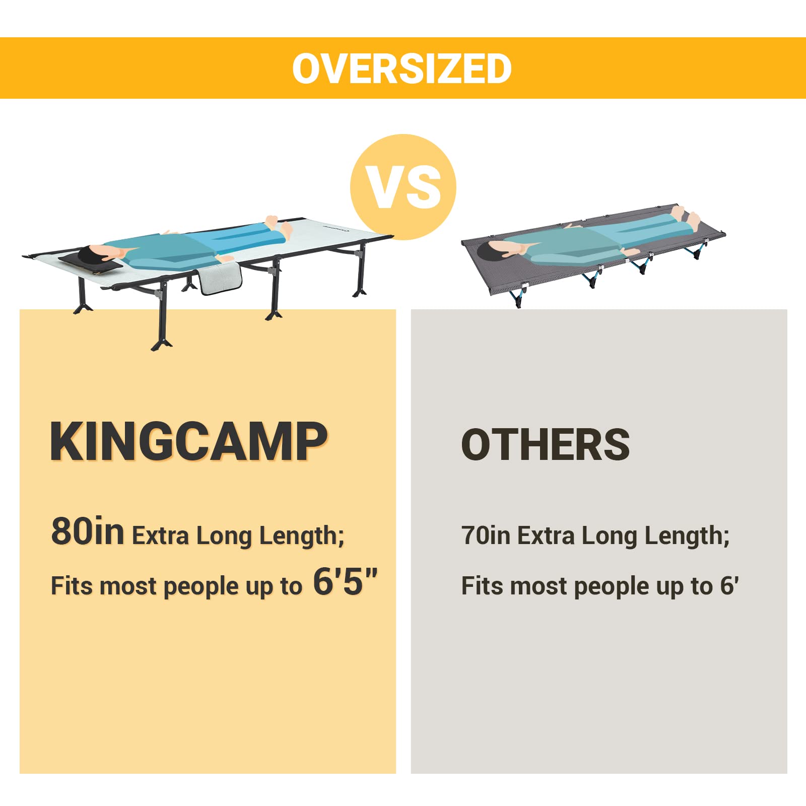 kingcamp-sequoia-extra-long-portable-camping-bed-cot image 3