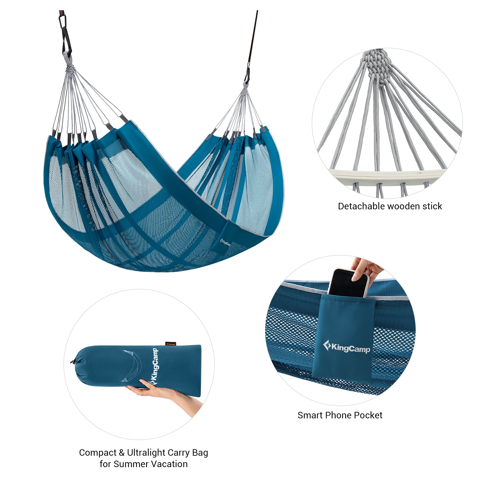 kingcamp-double-mesh-hammock-with-2-tree-straps-2-person-ultralight-camping-hamm image 8