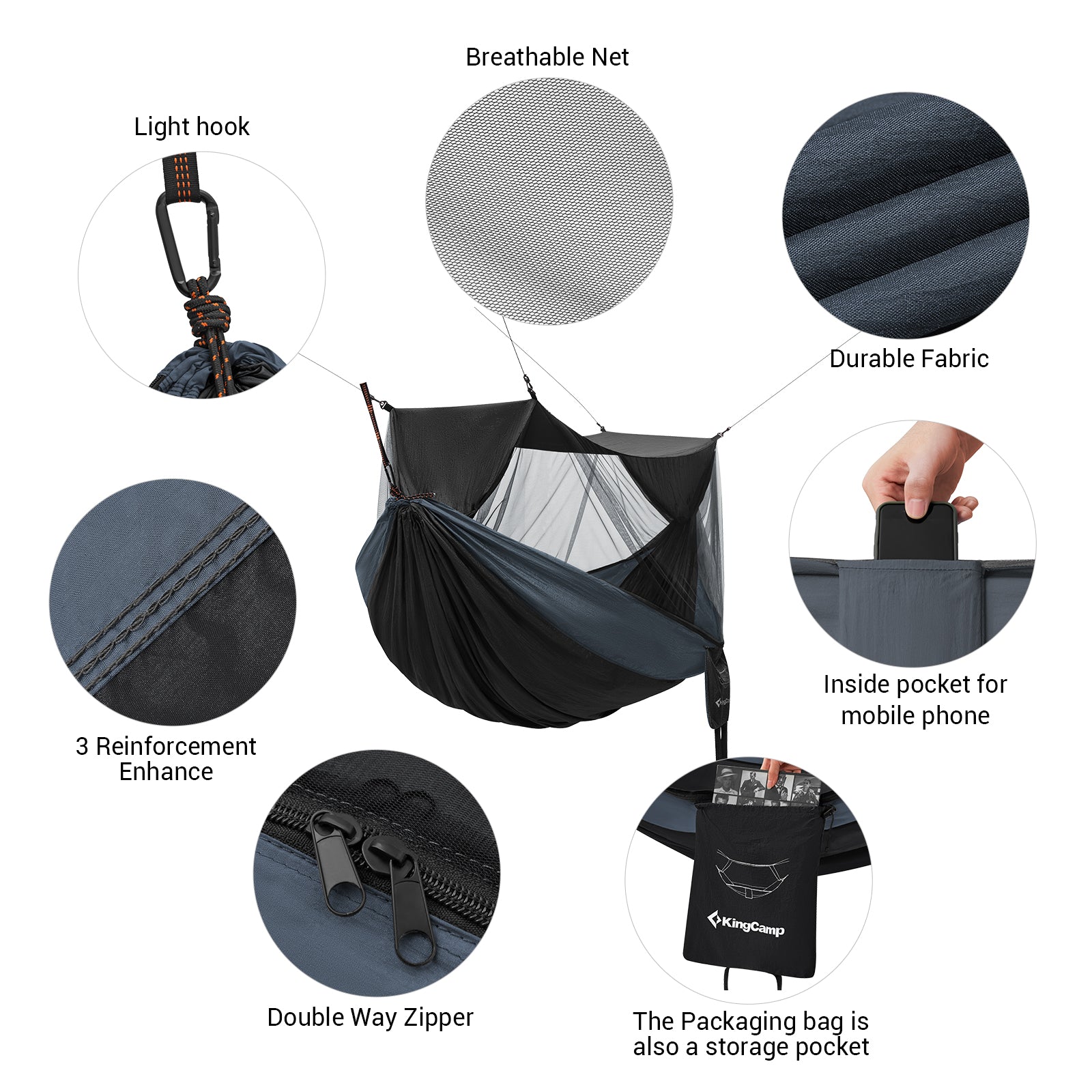 kingcamp-double-nylon-mosquito-net-hammock image 5
