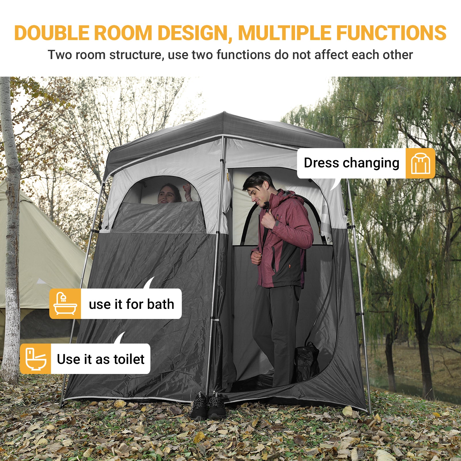 kingcamp-double-room-camping-shower-tent image 6