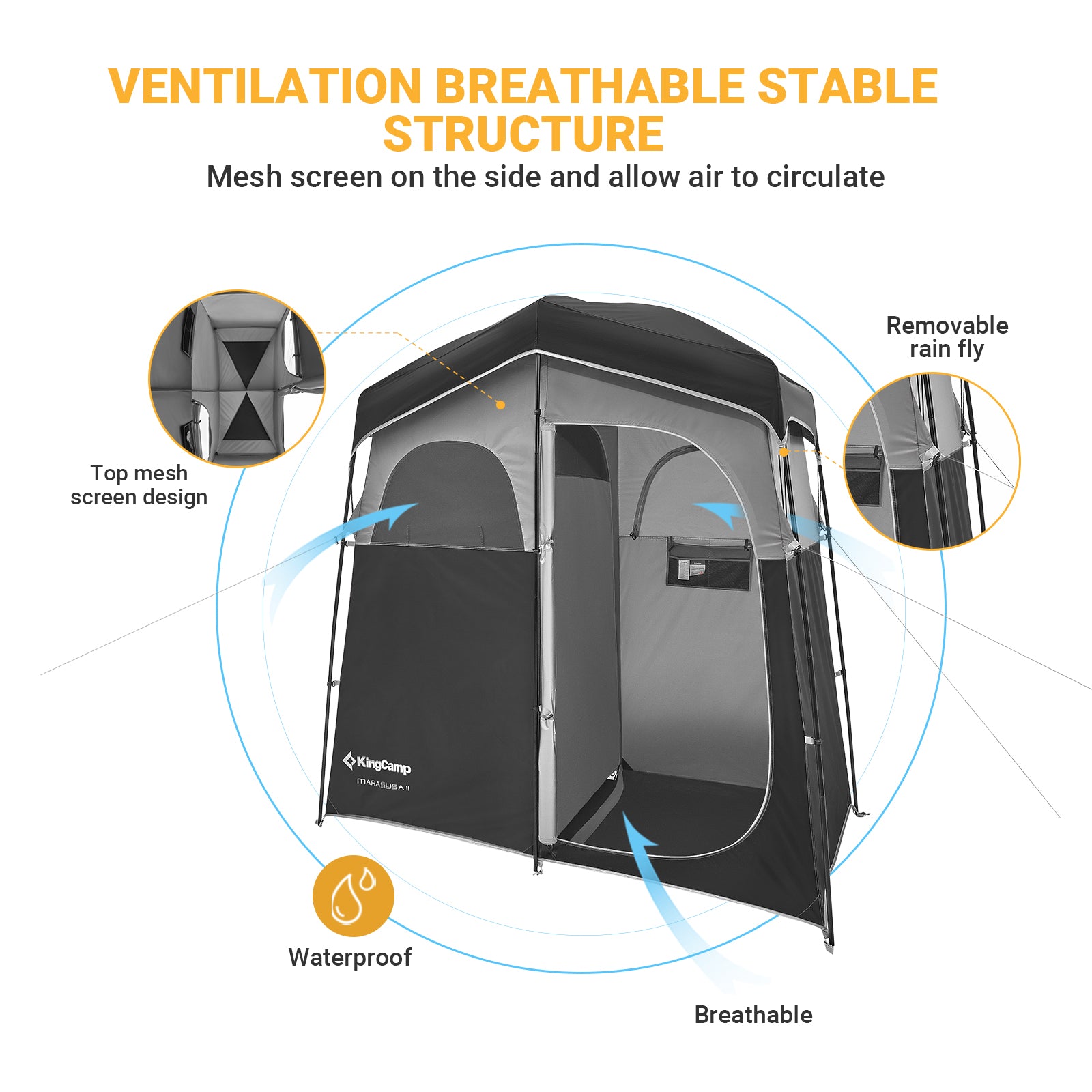 kingcamp-double-room-camping-shower-tent image 8