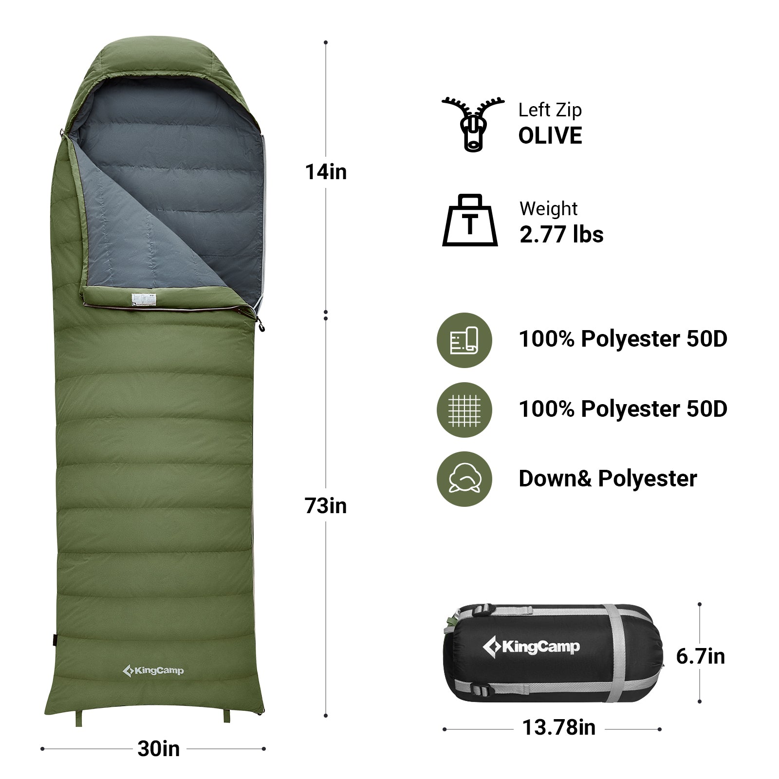 kingcamp-duck-down-sleeping-bag-3-season-camping-and-travel-down-bag image 4