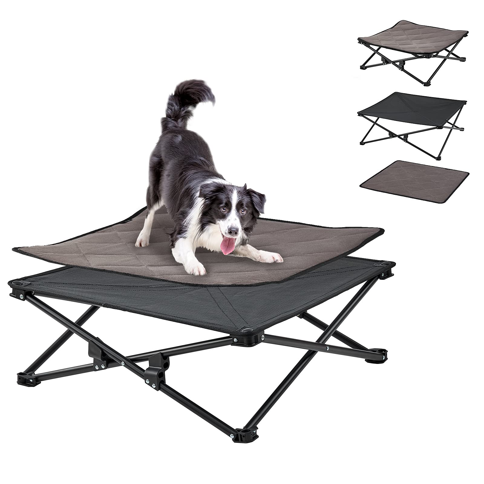 kingcamp-pets-elevated-outdoor-raised-mat-breathable-dog-cot-with-stainless-stee image 1