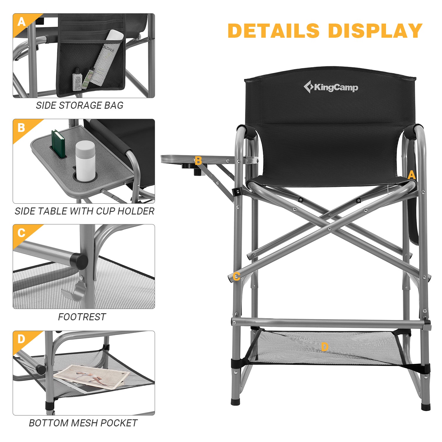 kingcamp-extra-tall-bar-height-director-chair image 3