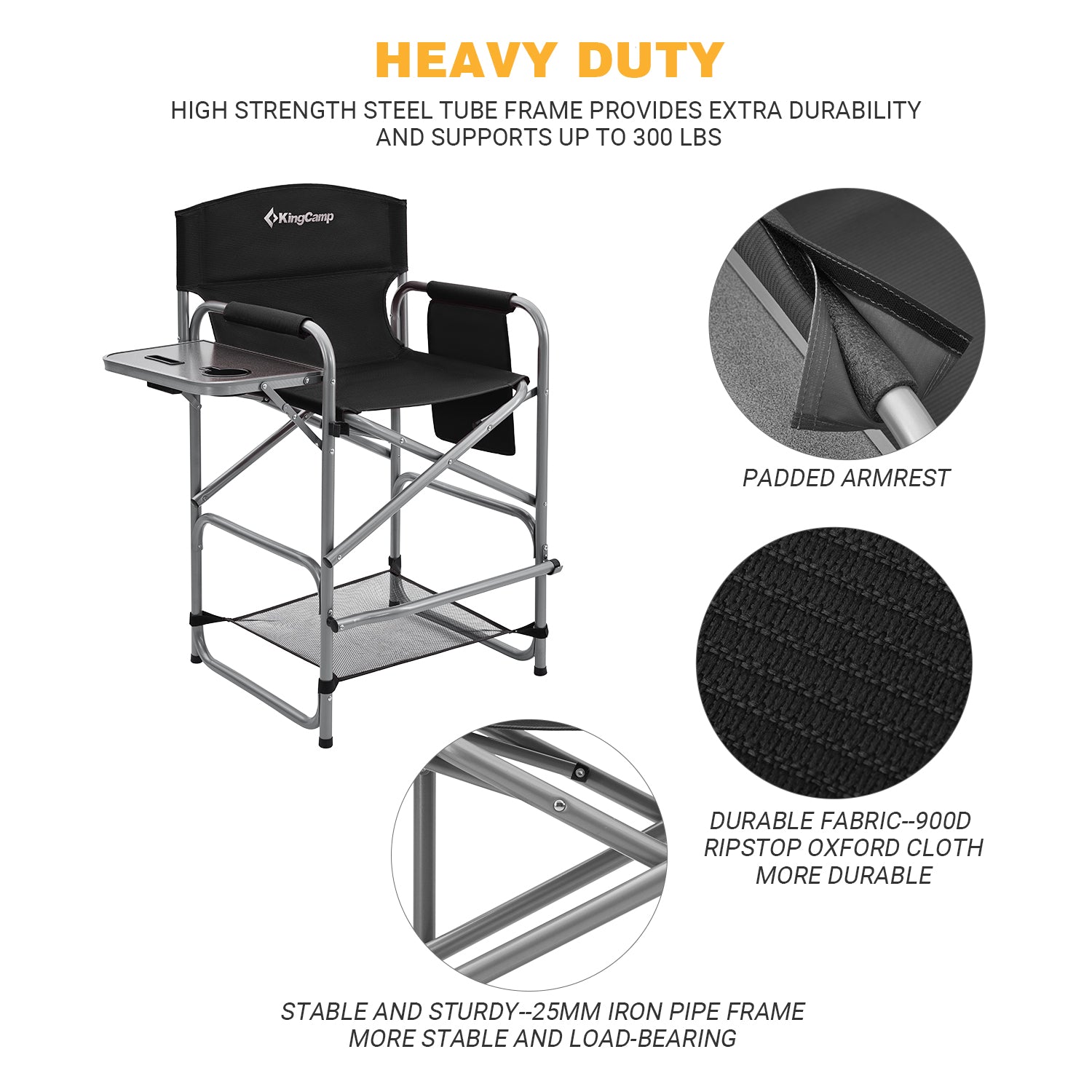 kingcamp-extra-tall-bar-height-director-chair image 4
