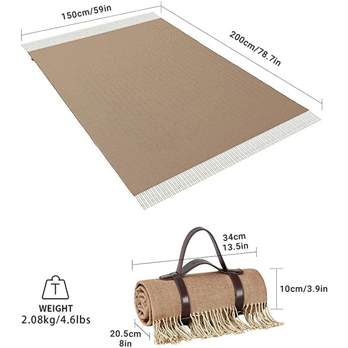 kingcamp-faux-wool-washable-picnic-blanket image 2