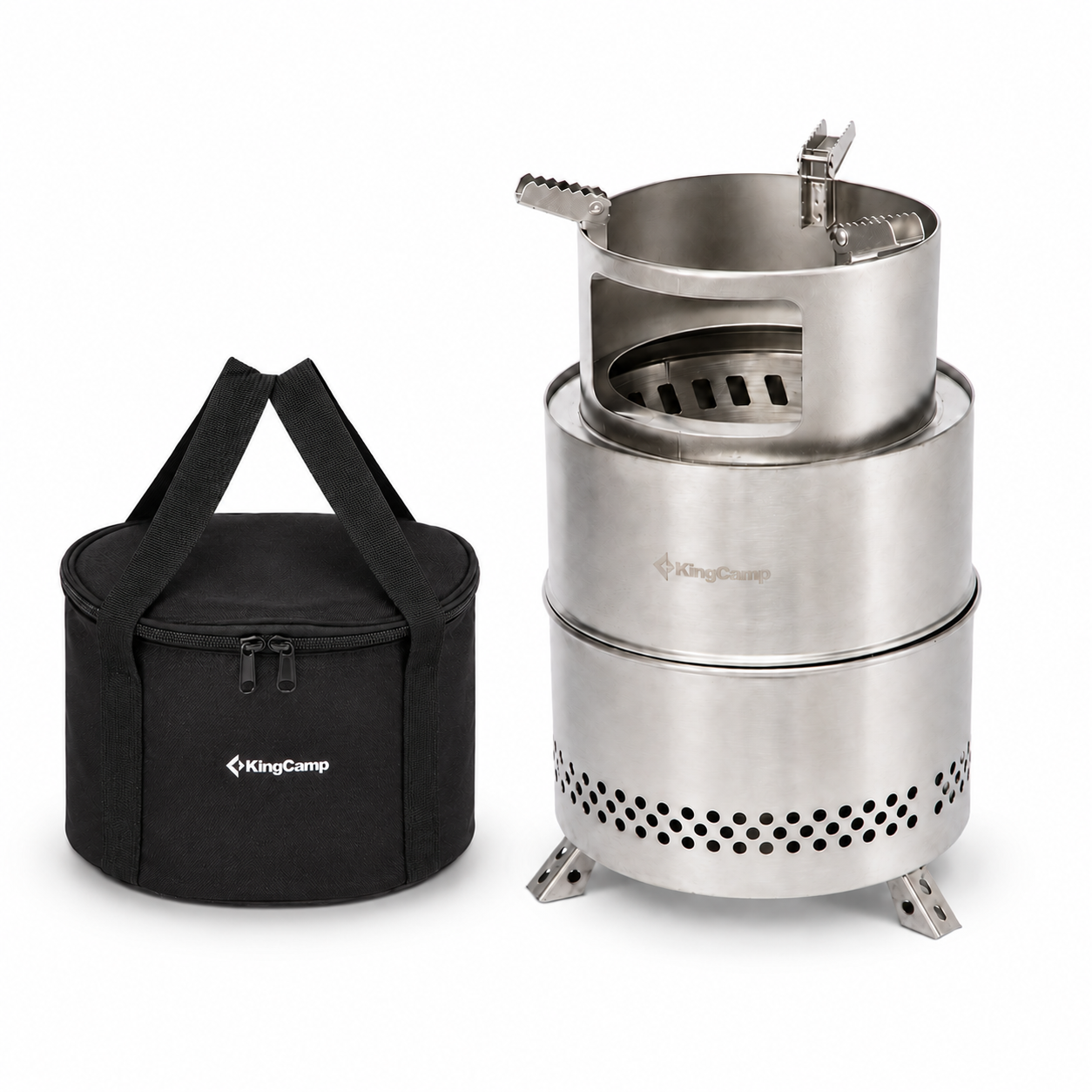 kingcamp-firewood-portable-wood-stove-foldable-stainless-steel-camping-stove image 1
