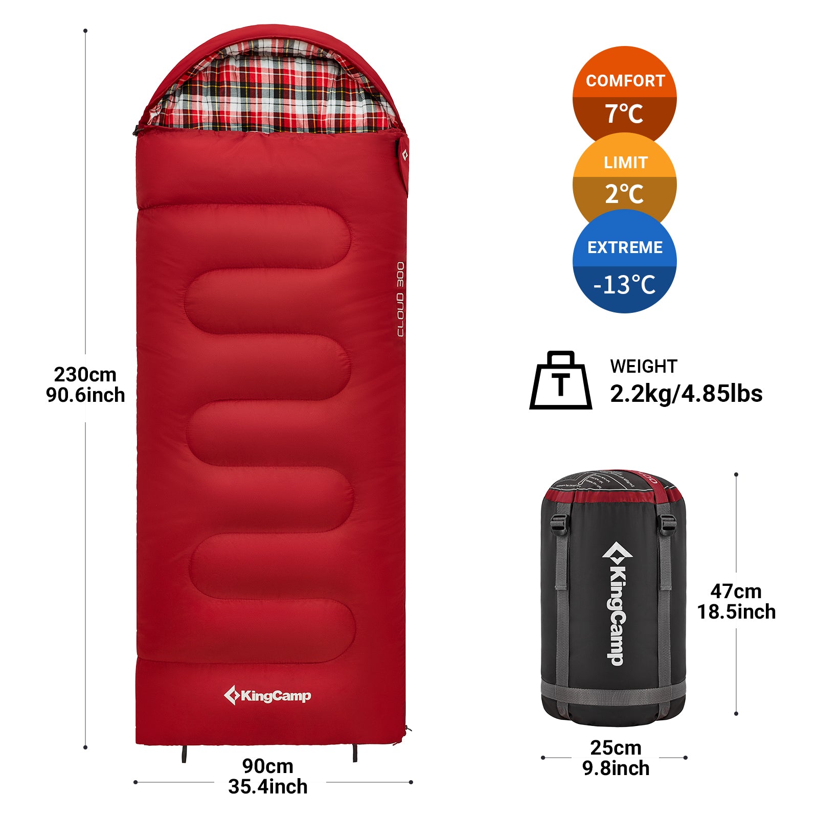 kingcamp-flannel-liner-3-season-sleeping-bags image 2