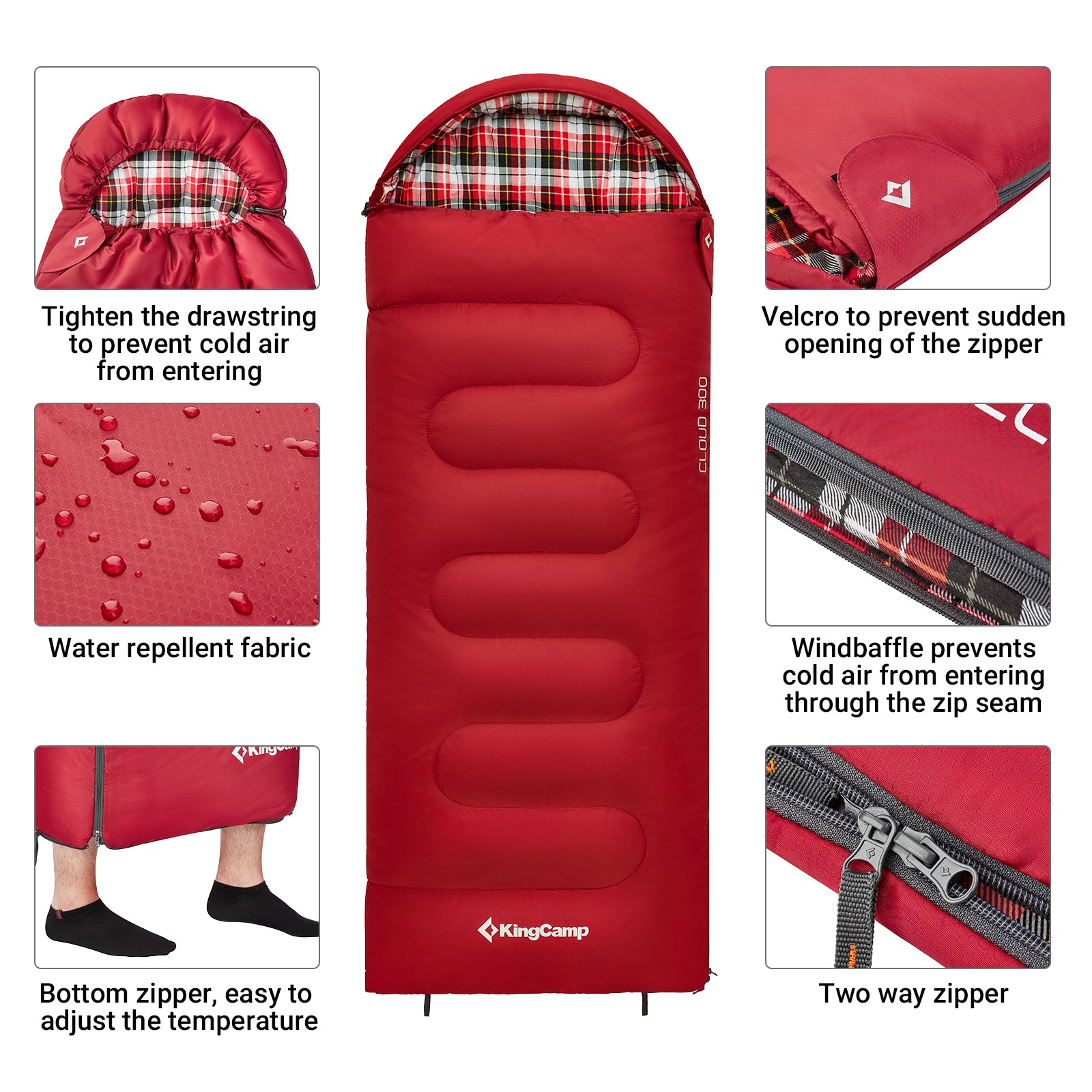 kingcamp-flannel-liner-3-season-sleeping-bags image 3