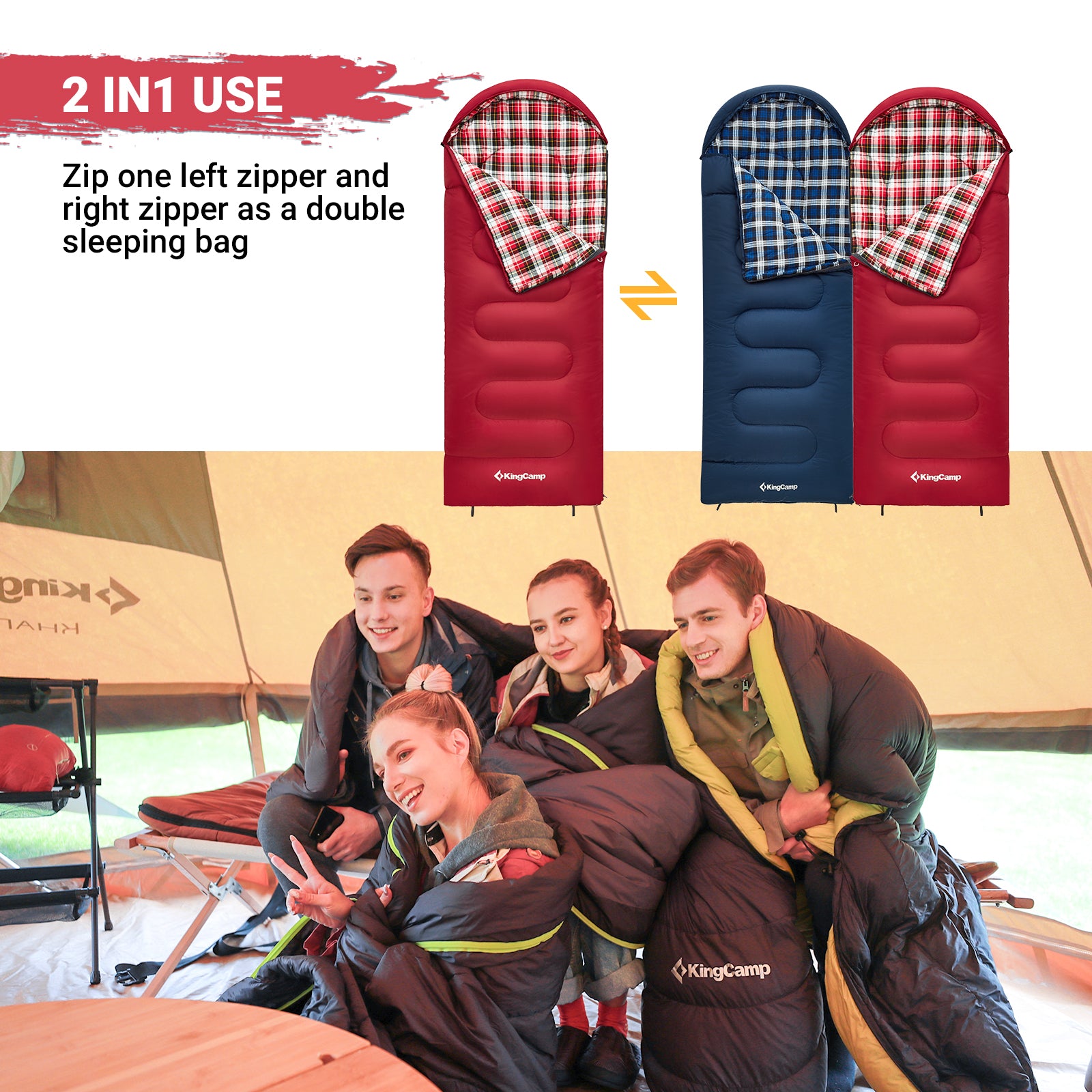 kingcamp-flannel-liner-3-season-sleeping-bags image 5