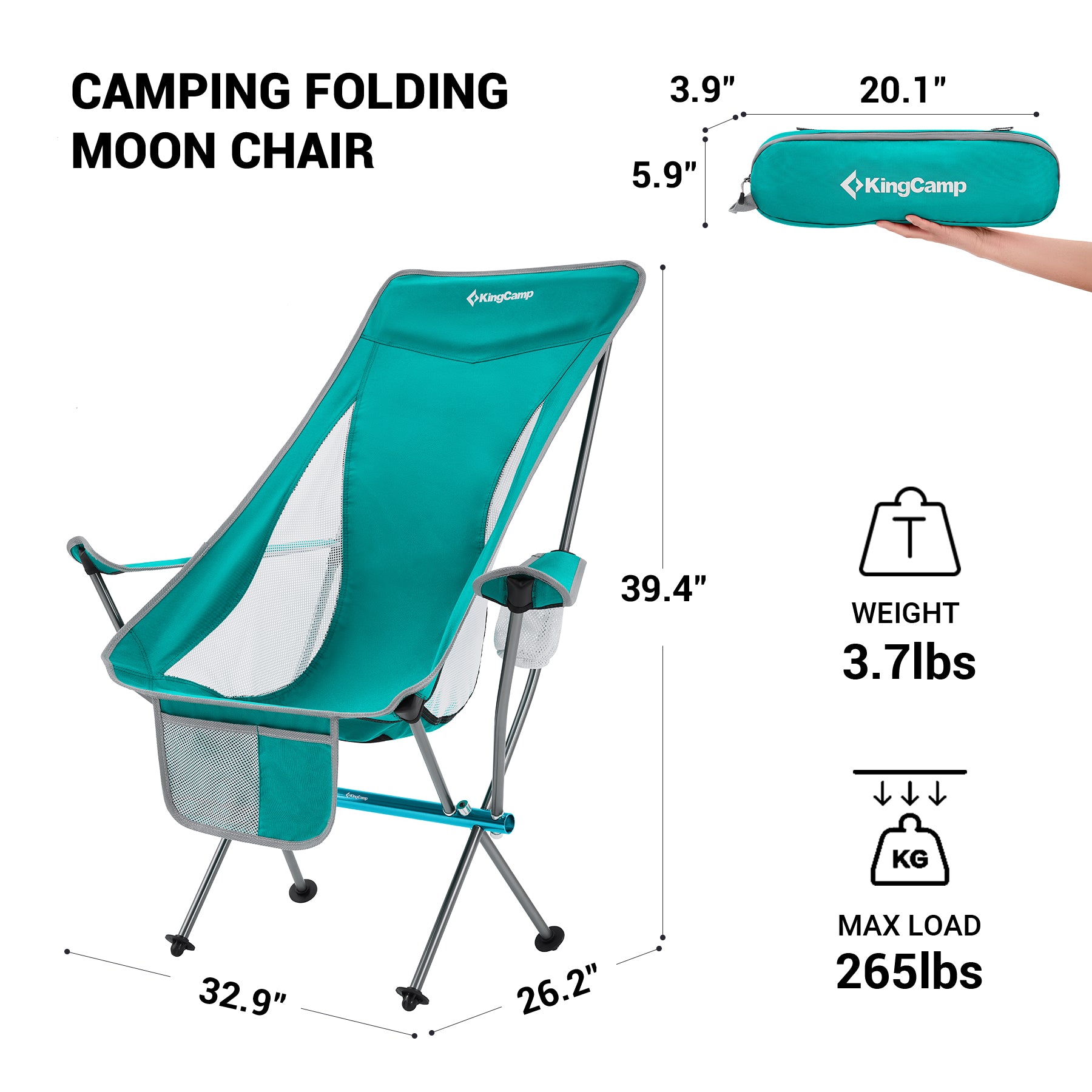kingcamp-lightweight-highback-camping-chairs-aluminum-alloy image 6