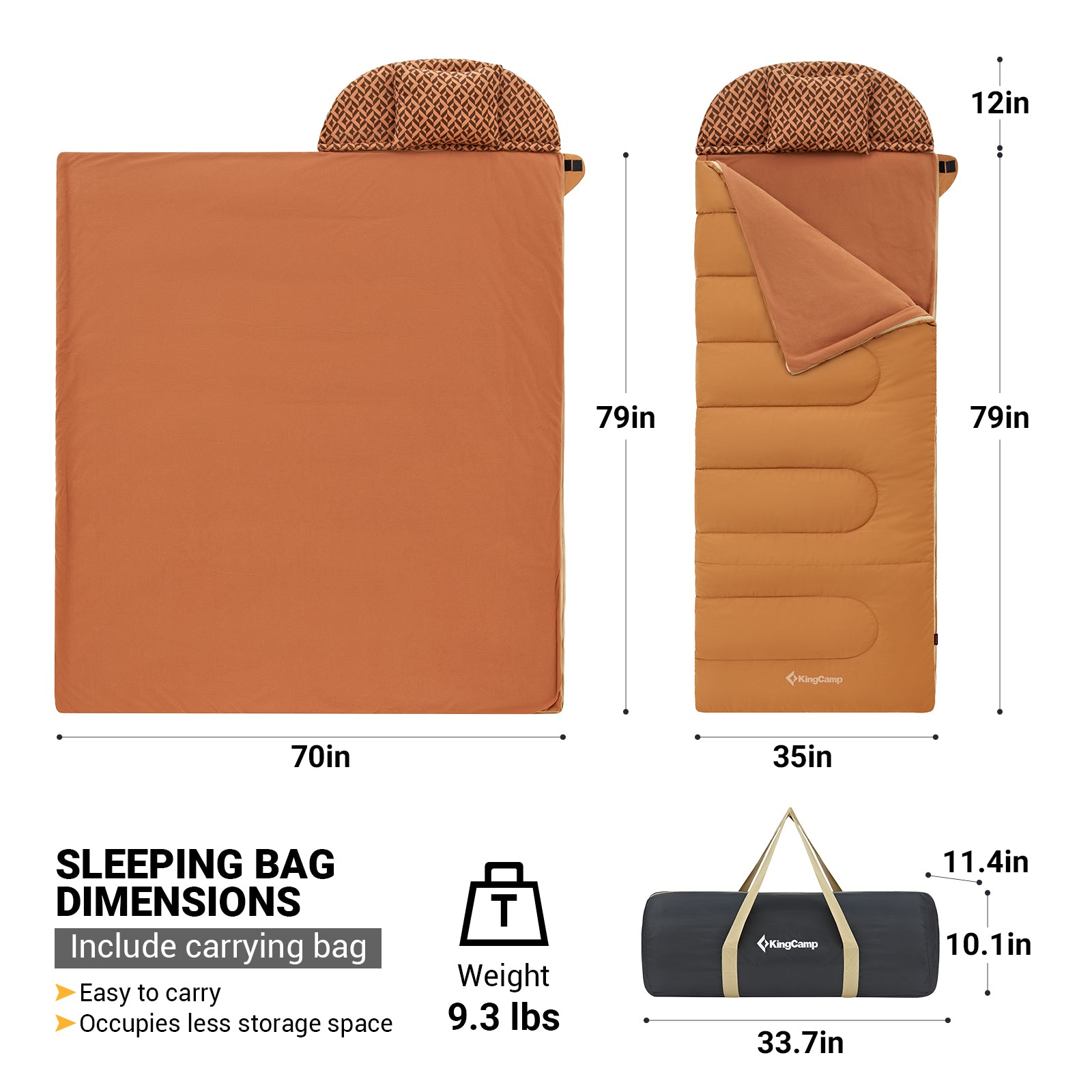 kingcamp-3-in-1-sleeping-bag-with-removable-liner image 3