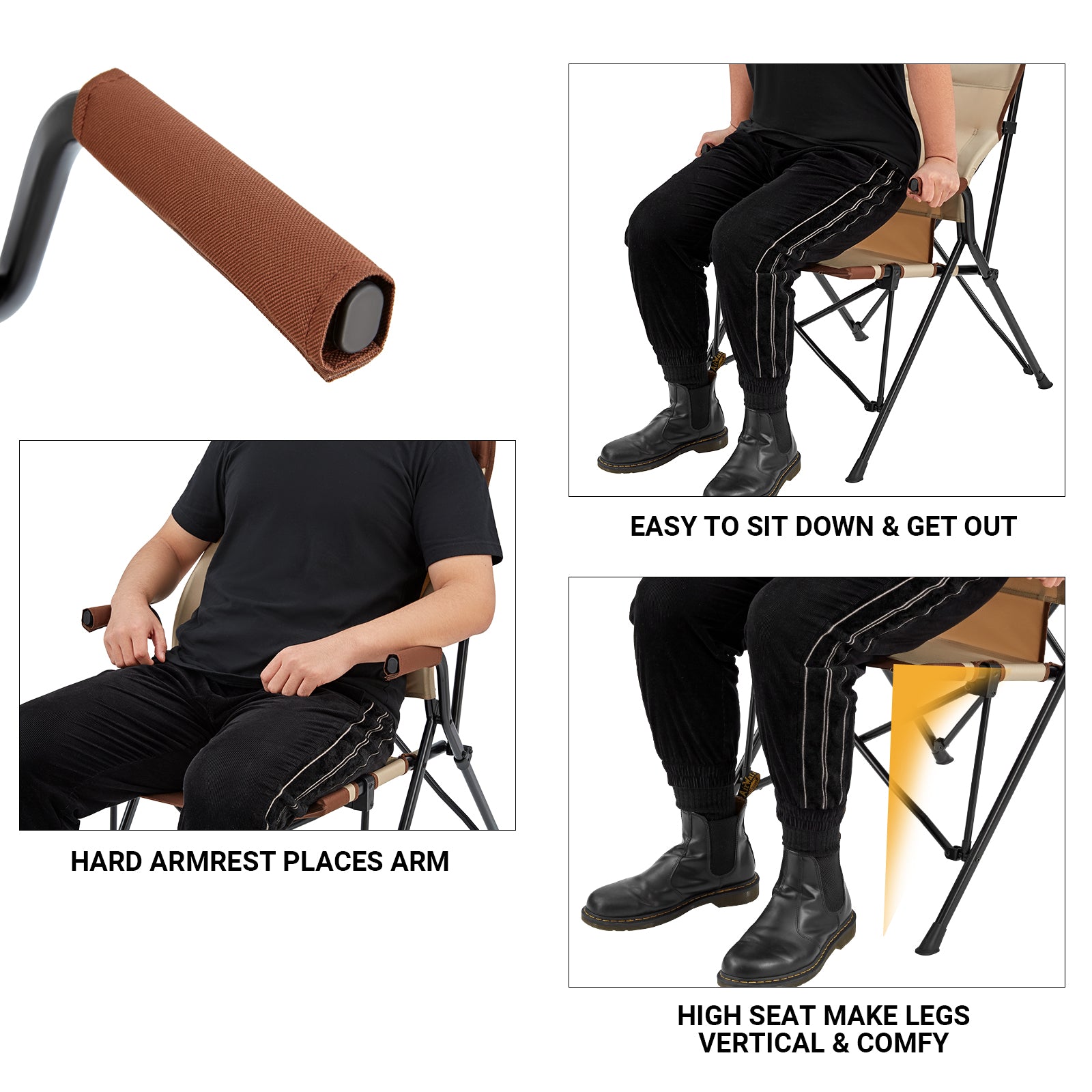 kingcamp-lumbar-support-folding-camping-chair-high-back-ergonomic-with-carry-bag image 4