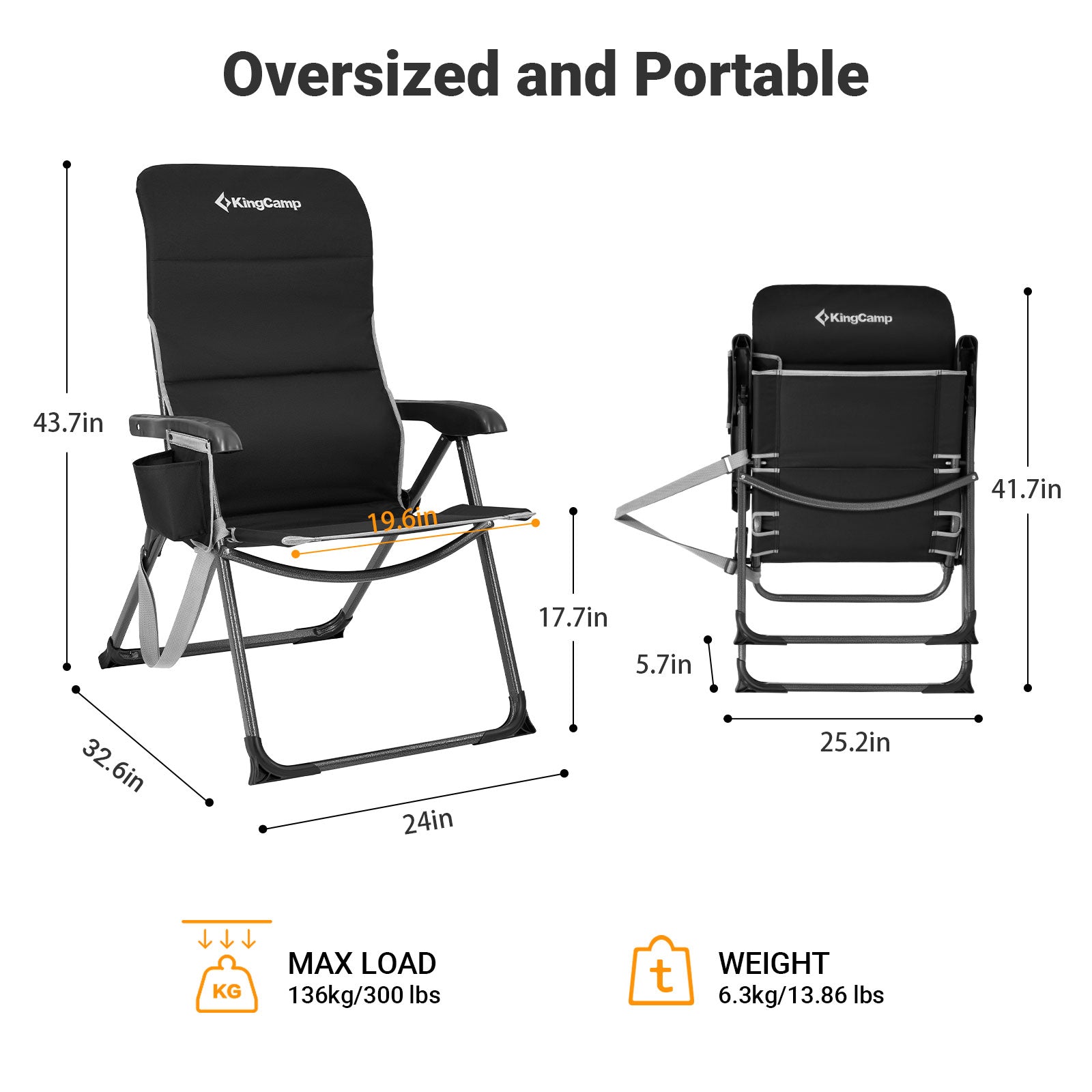kingcamp-ergonomics-adjustable-high-back-camping-chair-3-position-reclining-outd image 7