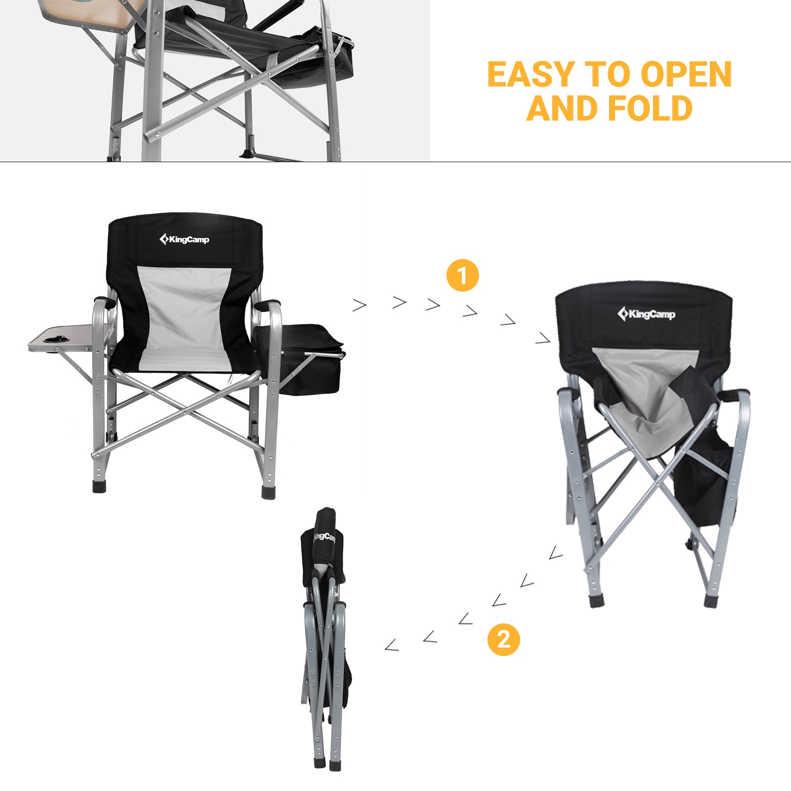 kingcamp-oversized-padded-folding-director-chair-with-cooler-bag image 6