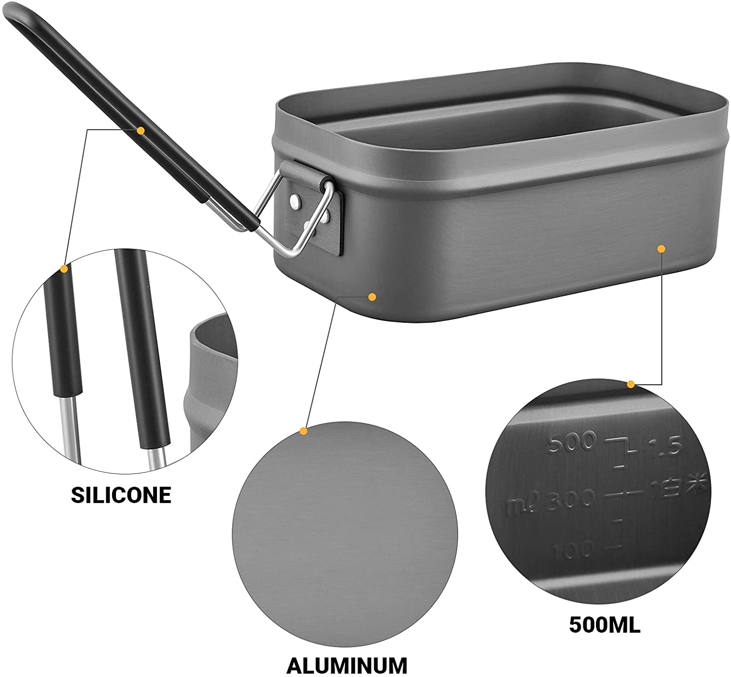 kingcamp-aluminum-mess-kit-camping-cookware-portable-bento-box image 2