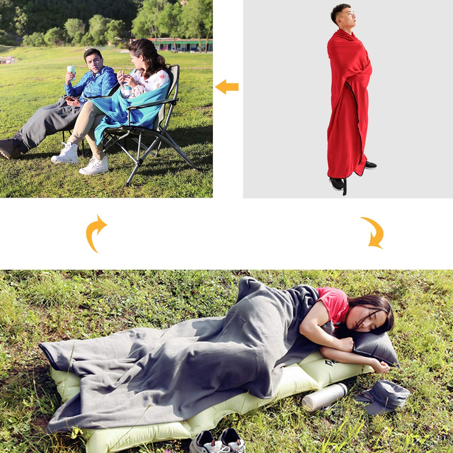 kingcamp-multi-purpose-fleece-sleeping-bag-liner-blanket-lightweight-and-warm image 5