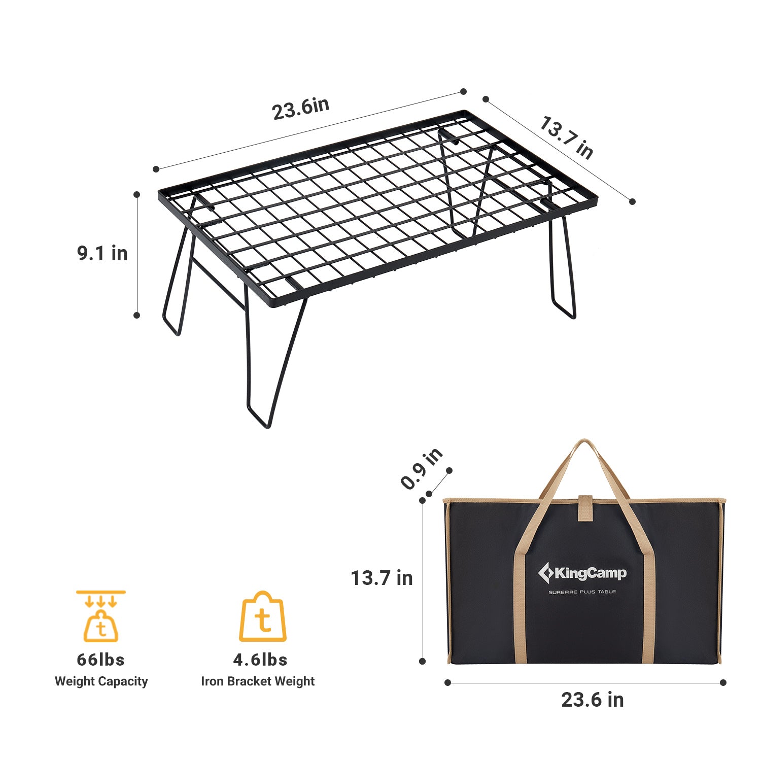 kingcamp-folding-campfire-grill-grate image 3