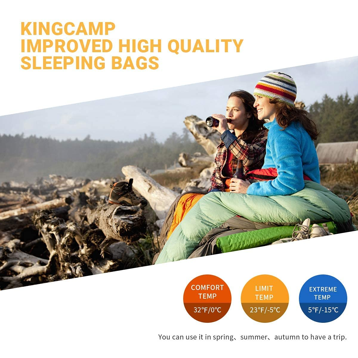 kingcamp-mummy-3-seasons-sleeping-bags-desert-300-series-water-resistant-double- image 3