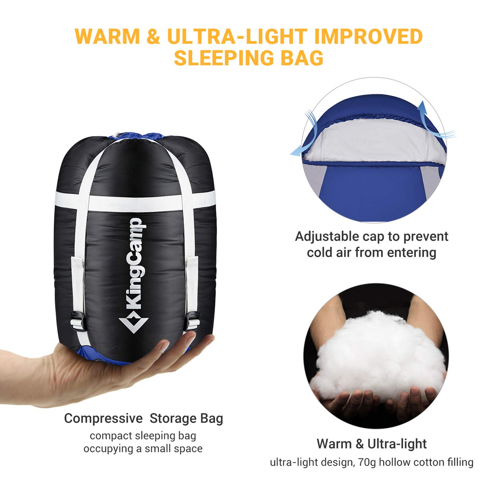 kingcamp-mummy-ultralight-backpacking-sleeping-bags-210t-polyester-packable-for- image 3