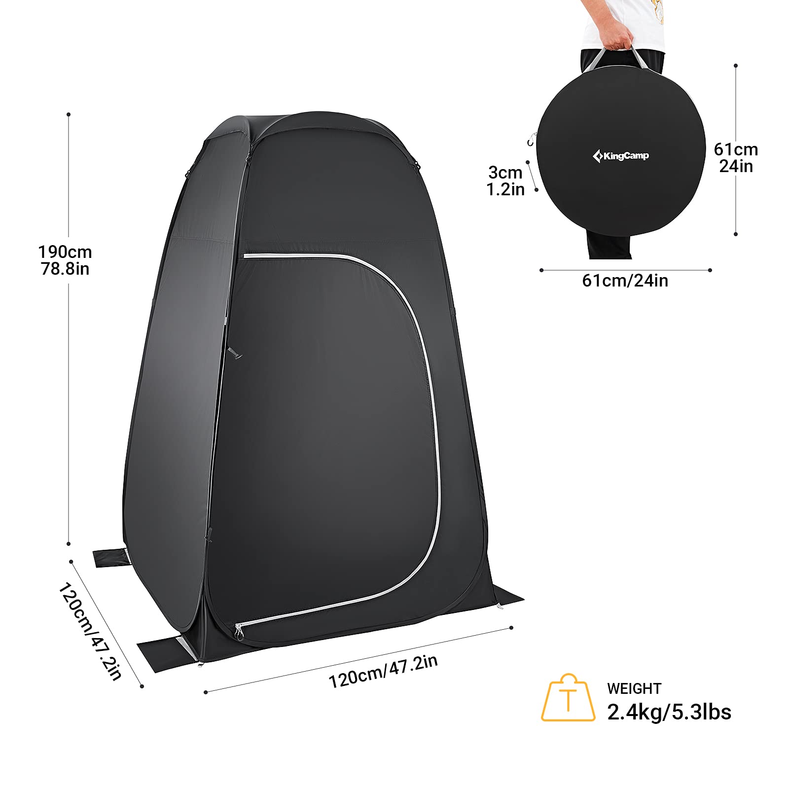 kingcamp-outdoor-portable-pop-up-tent-1-person-shower-changing image 5