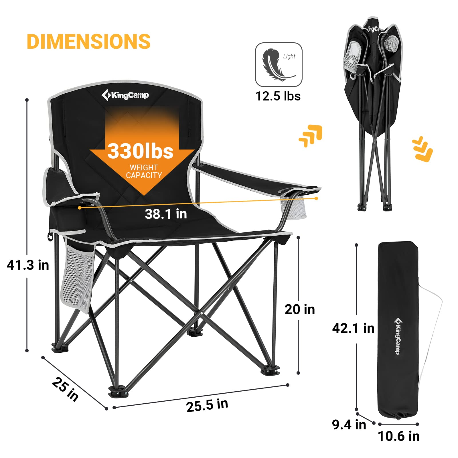 kingcamp-extra-large-oversized-folding-camping-chair image 6