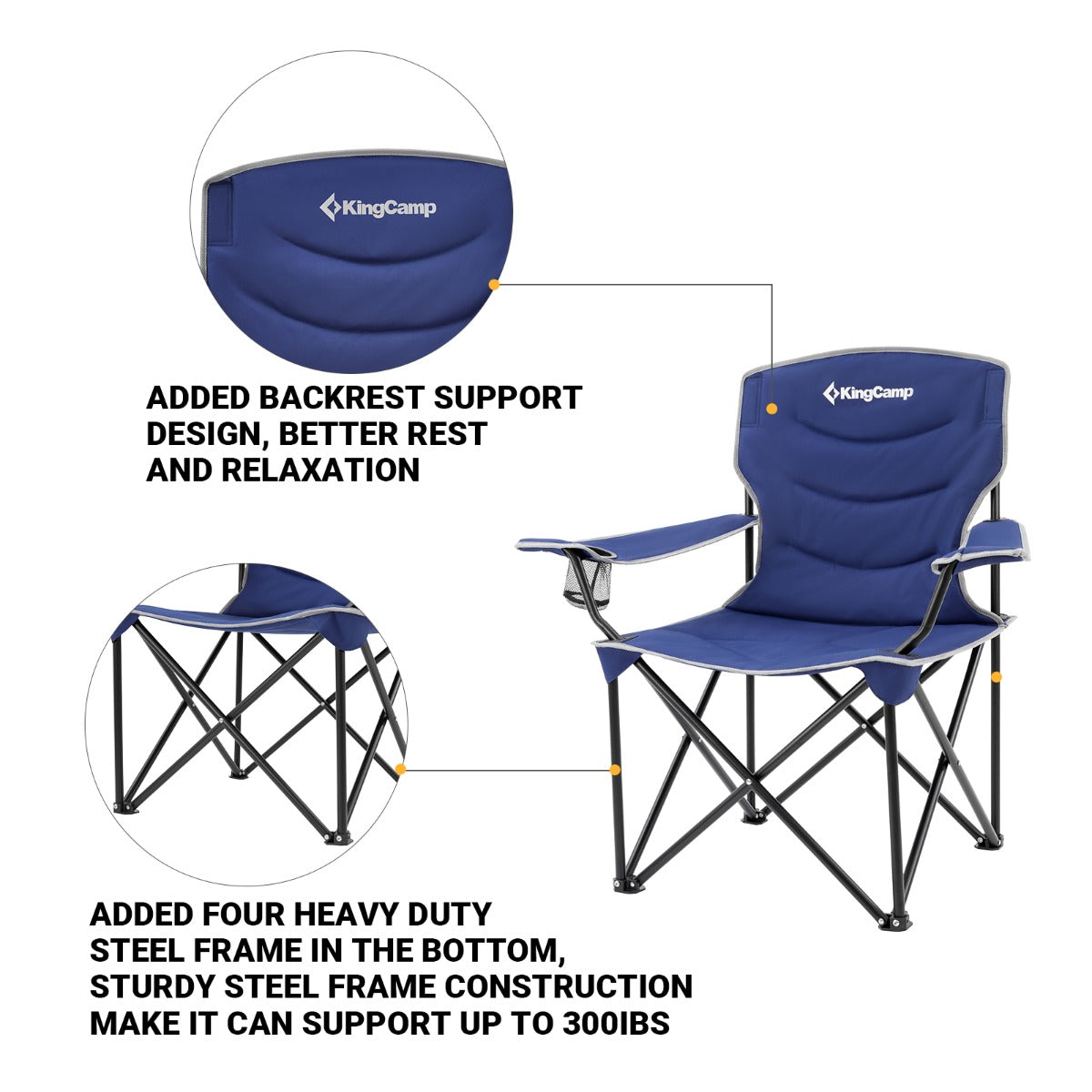 kingcamp-oversized-portable-lawn-chair-heavy-duty-folding-camping-chair image 5