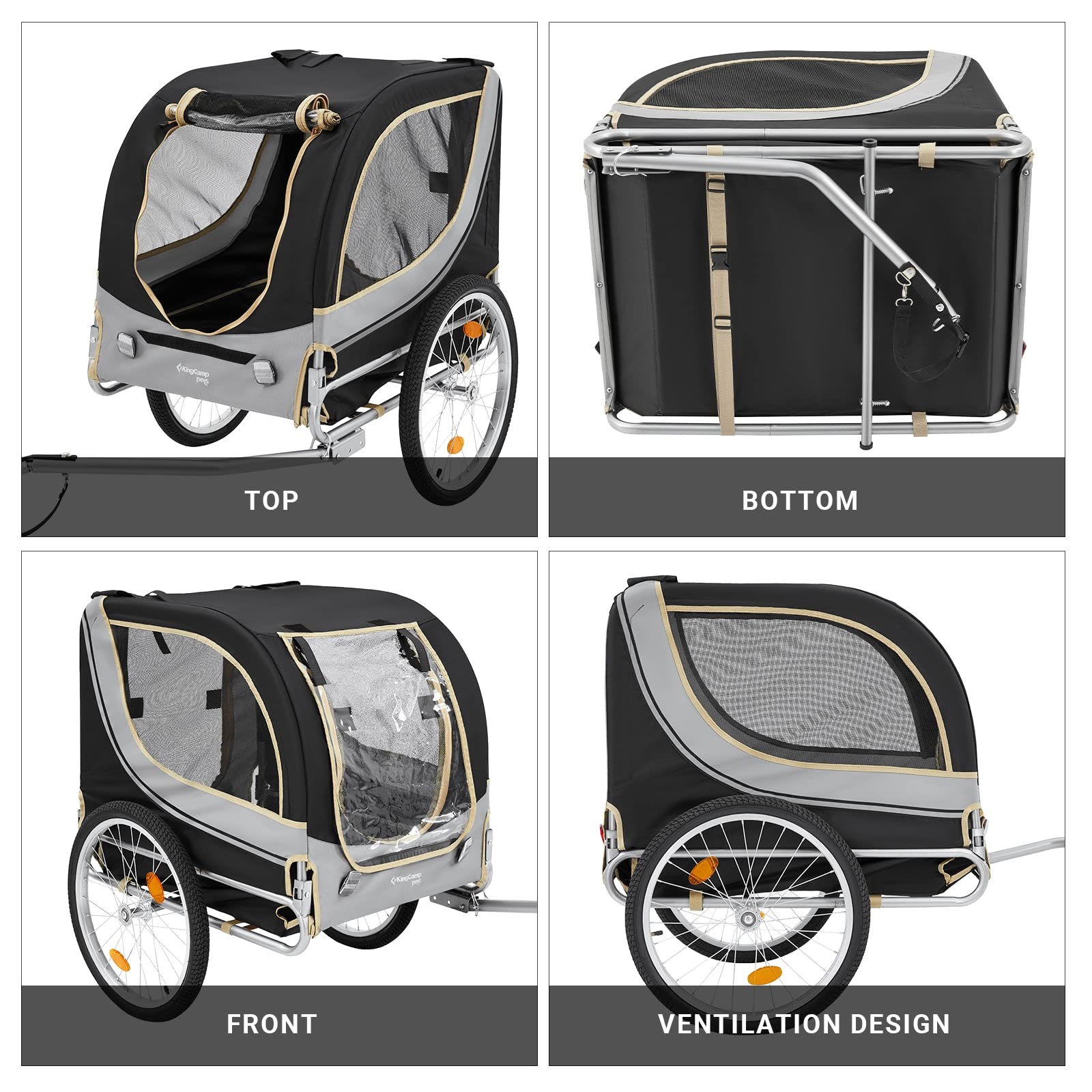 kingcamp-pet-bike-trailer-dog-carrier image 5