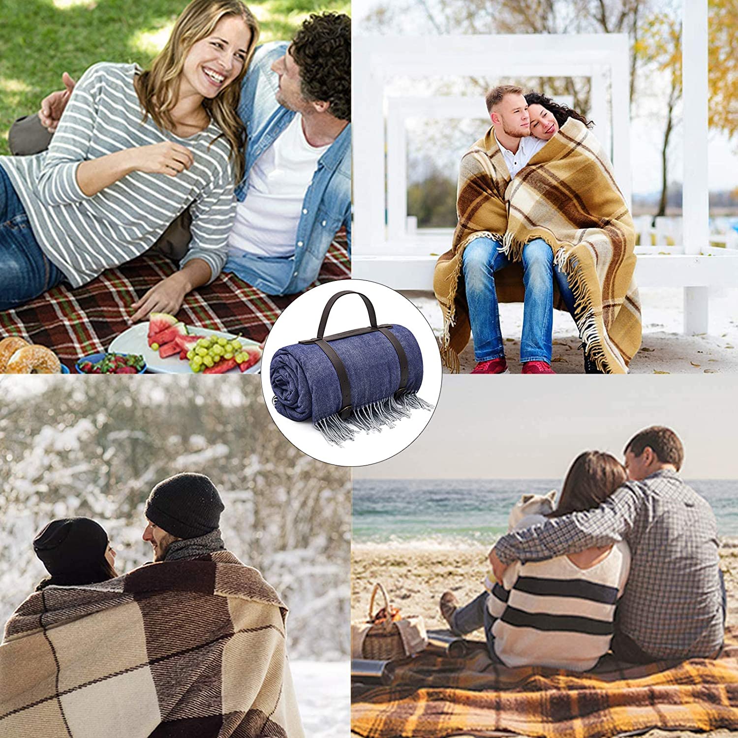 kingcamp-extra-large-outdoor-camping-blanket-3-layer-picnic-beach-blanket image 7