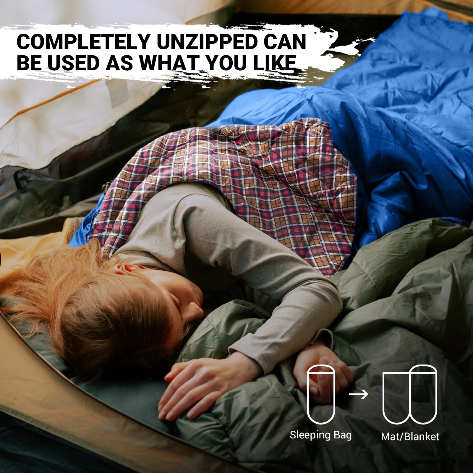 kingcamp-350g-filling-plus-size-3-4-season-navy-sleeping-bag image 4
