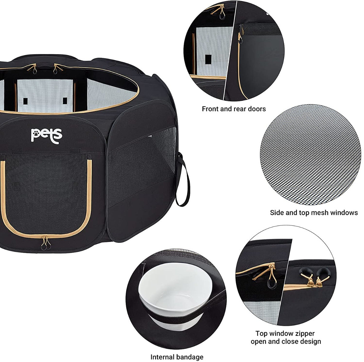 kingcamp-pets-portable-pet-playpen-folding-dog-tent-with-carry-bag image 3