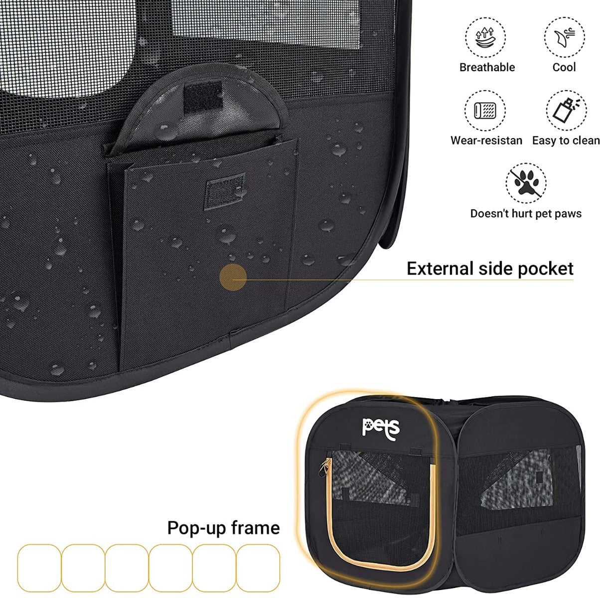 kingcamp-pets-portable-pet-playpen-folding-dog-tent-with-carry-bag image 4