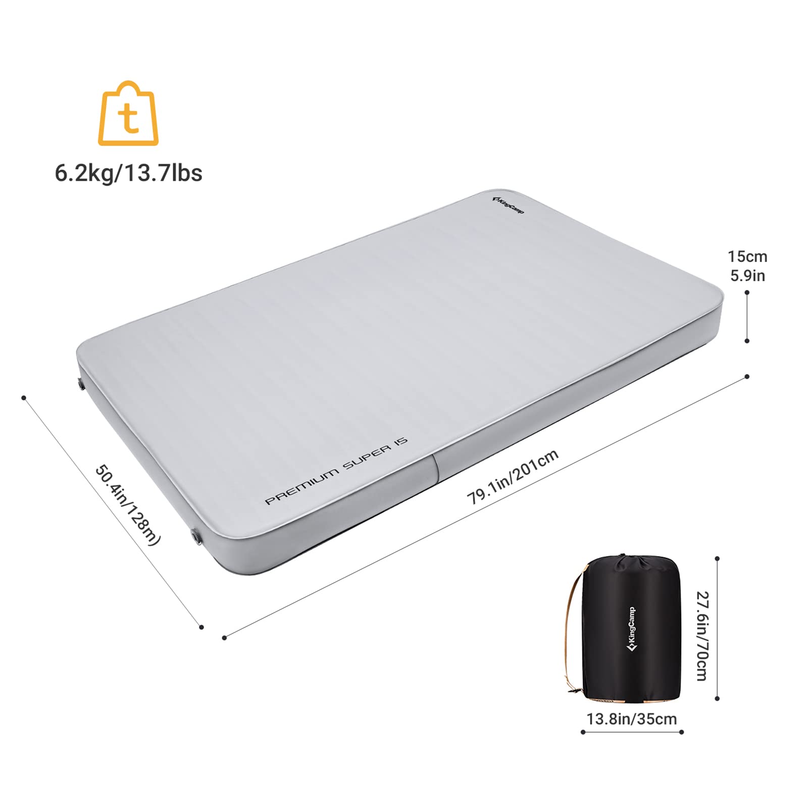 kingcamp-premium-super-15-self-inflating-camping-sleeping-pad image 3