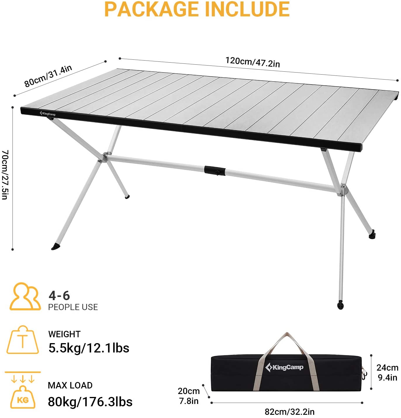 kingcamp-large-roll-up-aluminum-folding-camping-table image 3