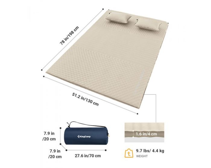 kingcamp-self-inflating-camp-mat-double-wide-insulated-sleeping-pad-for-camping image 6