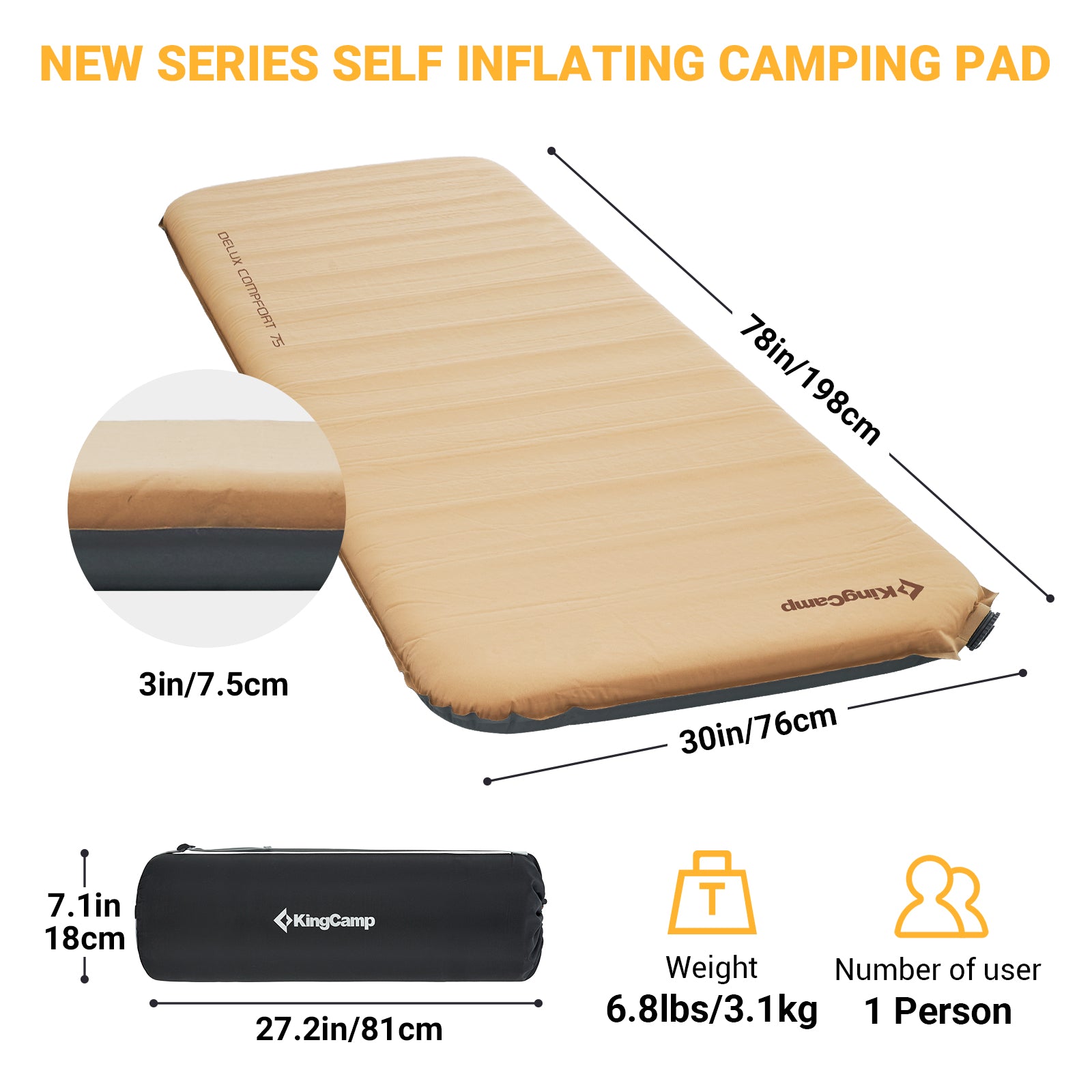 kingcamp-single-self-inflating-sleeping-pad image 4