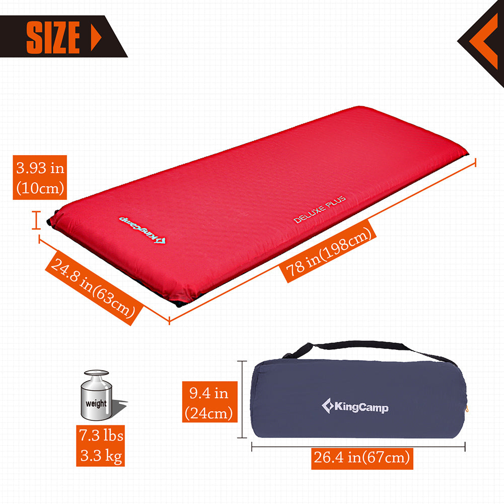 kingcamp-single-self-inflating-plus-size-sleeping-pad image 2