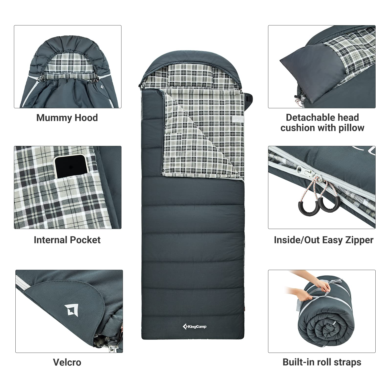 kingcamp-sports-hunter-sleeping-bag-single-or-double-3-season-synthetic-for-camp image 8