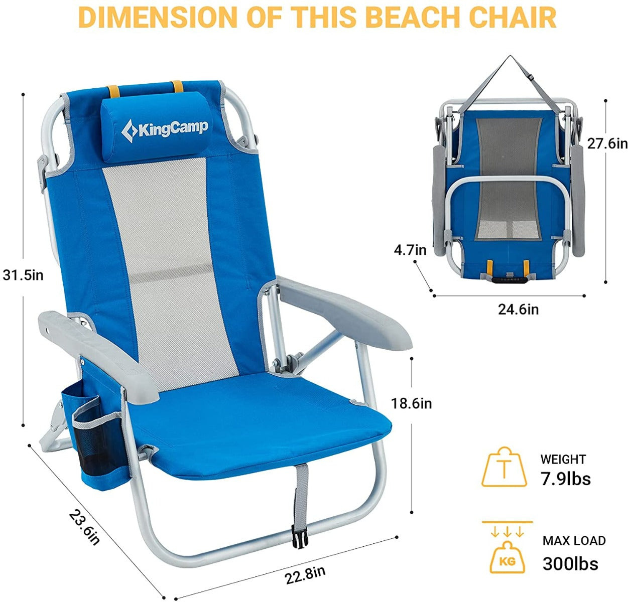 kingcamp-low-sling-folding-beach-chair image 6